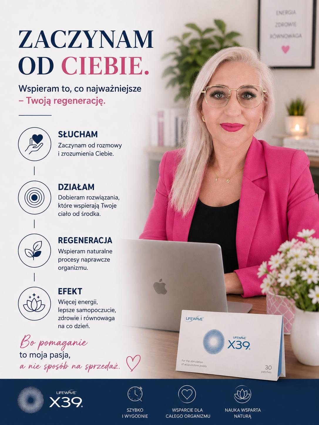 Zaczynam od Ciebie: slucham, dzialam, regeneracja, efekt
